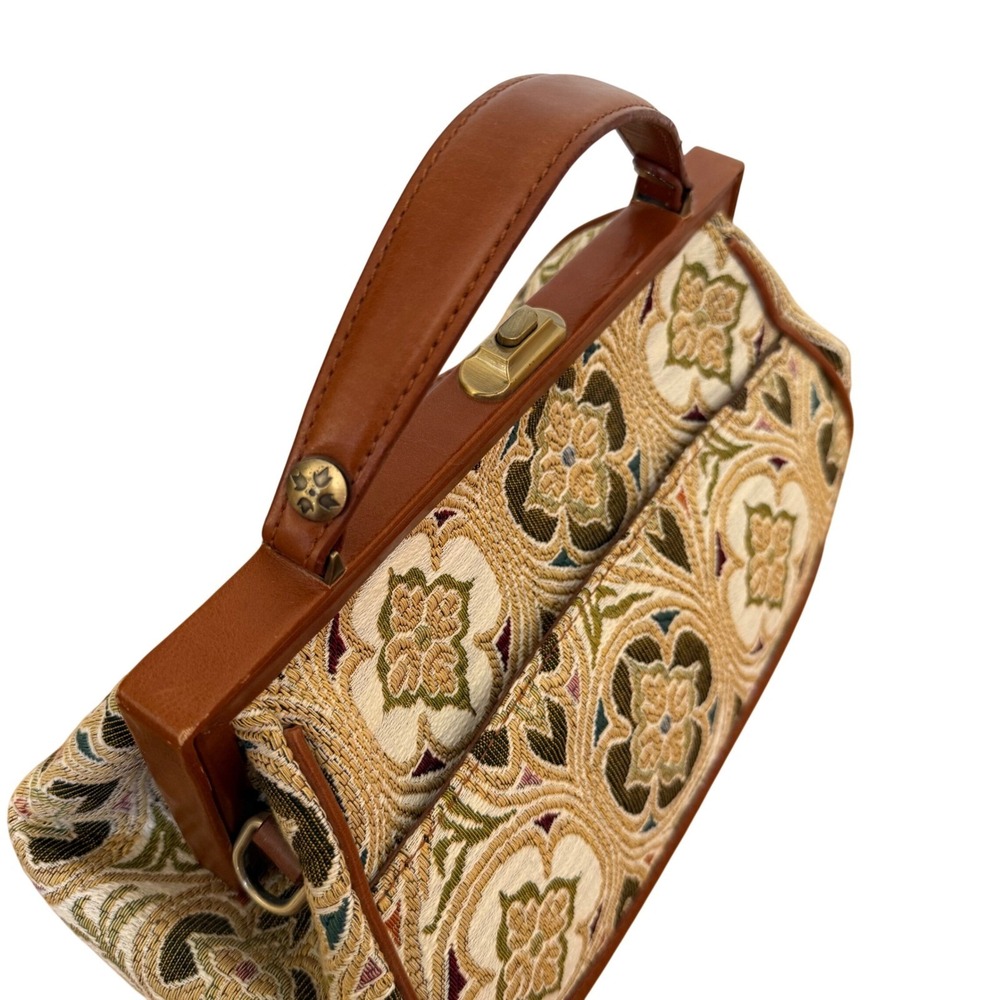 LTD Edition $399 Patricia Nash Discovery Brianza Tan Tapestry Frame Puse - Picture 5 of 7